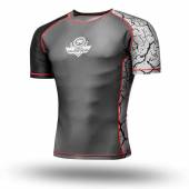 Rashguard krótki "Warrior" Koszulka kompresyjna MMA, BJJ, DBX BUSHIDO R-121H-M