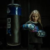 80 cm / 15 kg - Profesjonalny worek bokserski dla dzieci i młodzieży 80 cm x 30 cm - niebieski