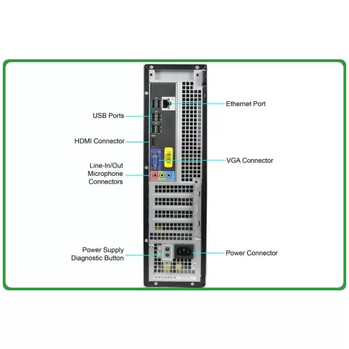 Dell 390 i5-2400 8GB 250HDD + 128SSD DVD-RW W10P