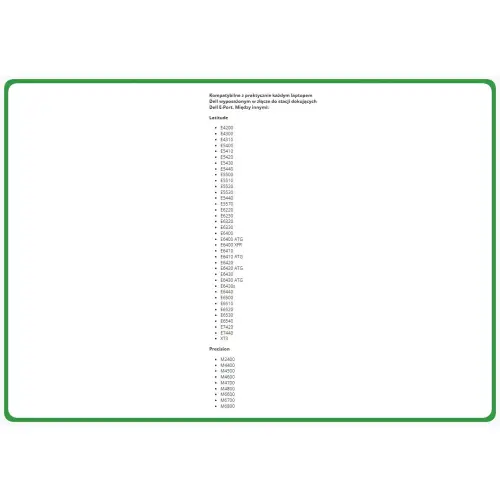 Stacja dokujaca Dell PRO2X