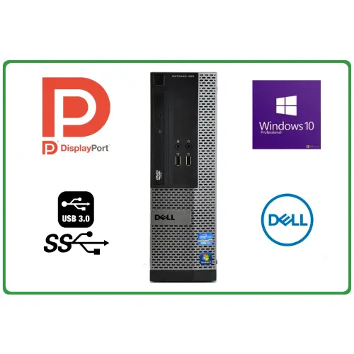 Dell 390 i5-2400 8GB 250HDD + 128SSD DVD-RW W10P