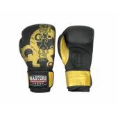 Rękawice bokserskie skórzane MASTERS - RBT-GOLD - waga 10 oz