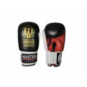 Rękawice bokserskie MASTERS -  RBT-50- kolor czarno - czerwono - białe- waga 12 oz