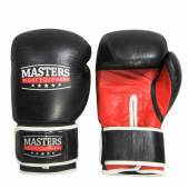 Rękawice bokserskie MASTERS - RBT-301- kolor czarno - czerwone- waga 16 oz