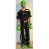 Strój do kickboxingu TOP TEN NEON czarno-zielony- rozmiar XXL