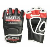 Rękawice MASTERS do MMA GF-30A (ZMIANA CENY)- kolor czarno - czerwono - białe- rozmiar S/M
