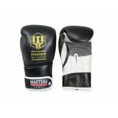 Rękawice bokserskie MASTERS RBT-E czarno-białe - waga 10 oz