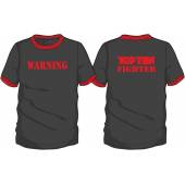 T-shirt TOP TEN "WARNING" XL czarny