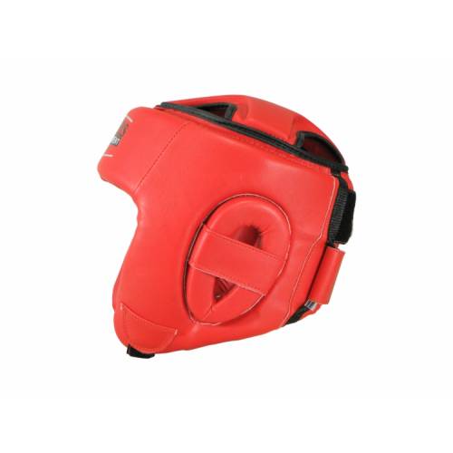Kask bokserski KTOP-PU (WAKO APPROVED) - kolor czerwony- rozmiar L