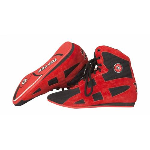 Buty bokserskie TOP TEN  BBA-TT5 - kolor czarno - czerwone