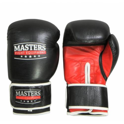 Rękawice bokserskie MASTERS - RBT-301- kolor niebiesko - czarne- waga 12 oz