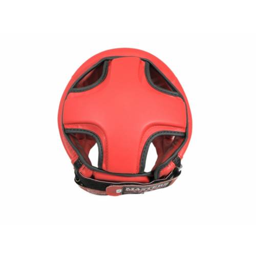 Kask bokserski KTOP-PU (WAKO APPROVED) - kolor czerwony- rozmiar L