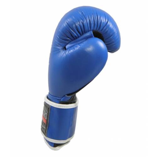 Rękawice bokserskie MASTERS - RBT-301- kolor niebiesko - czarne- waga 12 oz