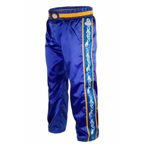 Spodnie sportowe długie SKBP-200 czerwone/niebieskie- kolor niebieski- rozmiar L