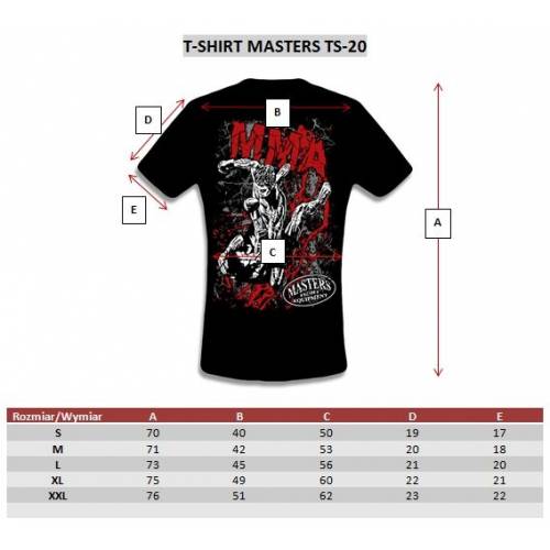 T-shirt MASTERS - TS-20 - rozmiar L