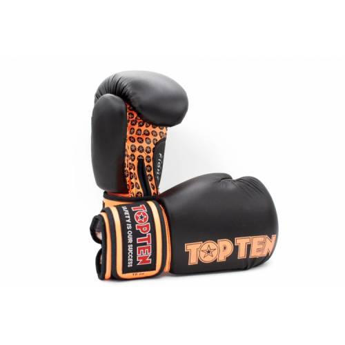 Rękawice bokserskie TOP TEN FIGHT RTT-2 (WAKO APPROVED)- kolor czerwono - białe- waga 12 oz