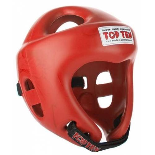 Kask TOP TEN COMPETITION FIGHT - KTT-1   (WAKO APPROVED) (ZMIANA CENY)- kolor czerwony- rozmiar S