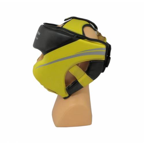 Kask bokserski sparingowy KSTOP-PU-FT- kolor żółty