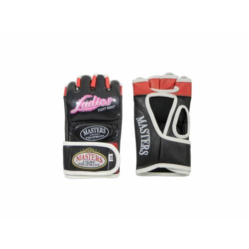 (P) Rękawice MASTERS do MMA LADIES GF-30A + gratis- kolor czarno - czerwone- rozmiar S/M