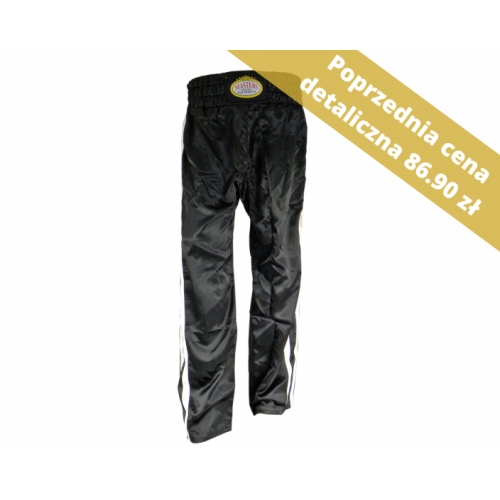 Spodnie sportowe długie MASTERS - SKBP-100 PROMOCJA- kolor czarny- rozmiar M