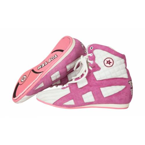 Buty bokserskie TOP TEN  BBA-TT5 - kolor czarno - czerwone