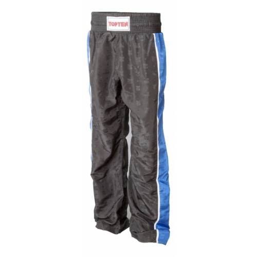 Spodnie do kickboxingu TOP TEN Stripes- kolor czarno - czerwone- rozmiar S