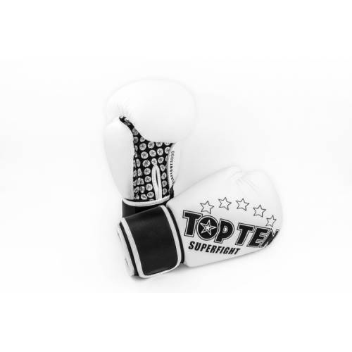 Rękawice bokserskie TOP TEN RTT-SUPERFIGHT 3000 STARS (WAKO APPROVED)- kolor czerwony- waga 14 oz