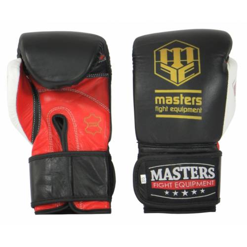 Rękawice bokserskie MASTERS - RBT-GEL - kolor czarno - czerwone- waga 12 oz